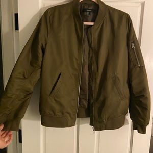 Forever 21 Bomber Jacket. Olive green. Worn a few times